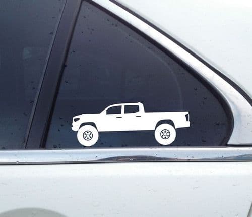 2X Lifted 4x4 outline stickers - for Toyota Tacoma 3rd gen crew cab LONG BED