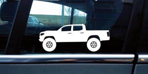 2X Lifted 4x4 outline stickers - for Toyota Tacoma 3rd gen crew cab T189