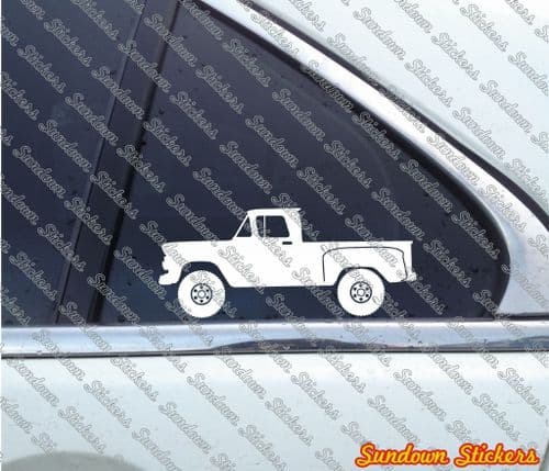 2X Lifted 4x4 stickers for Chevrolet C10 1960-1963 stepside Classic pickup T165