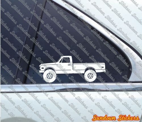 2X Lifted 4x4 stickers -for Chevrolet C10 1967-1972 long-bed Fleetside T141