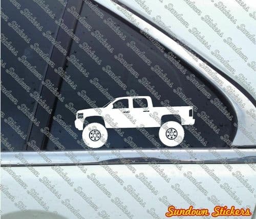 2X Lifted 4x4 stickers for Chevrolet Silverado Crew cab (2006-2013) T164