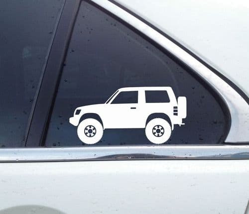 2X Lifted 4x4 stickers for Mitsubishi Montero Pajero 3 door short 2nd gen 1999-2006 T104