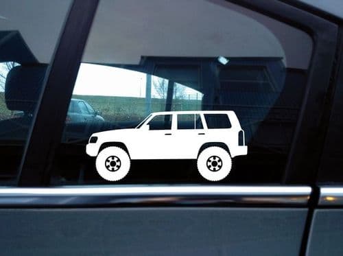 2X Lifted 4x4 stickers for Nissan Patrol 5th gen Y61 2005-2015 ,5-door T69