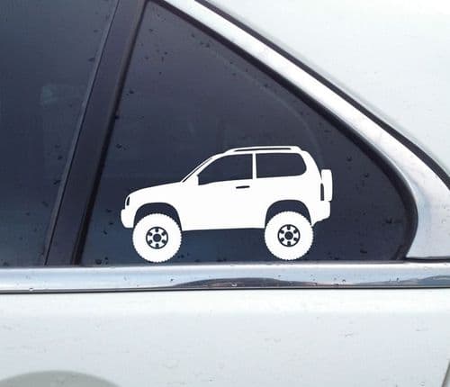 2X Lifted 4x4 stickers for Suzuki Grand Vitara 2nd gen FT 3-DOOR 1998–2005 T85