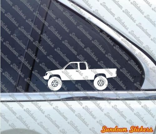 2X Lifted 4x4 stickers for Toyota Hilux extra cab pickup,6th gen 1997- 2005 T182