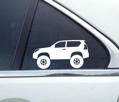 2X Lifted 4x4 stickers - for Toyota Land Cruiser Prado (3-DOOR) J150 | 150 T98