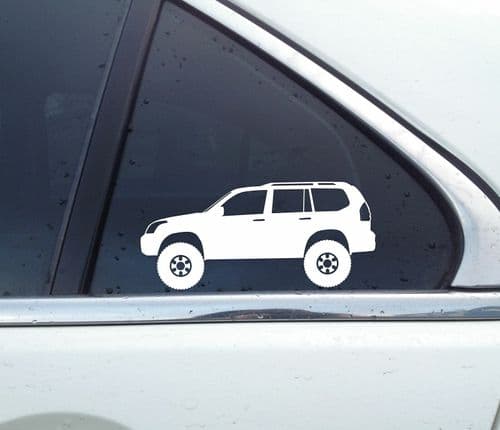 2X Lifted 4x4 stickers - for Toyota Land Cruiser Prado (5-DOOR) J120 | 120 T100