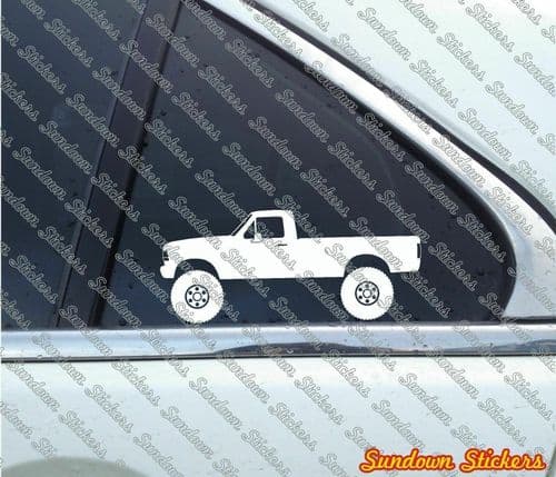 2X Lifted 4x4 truck stickers for Ford F350 9th gen 1992-1997 classic pickup T127