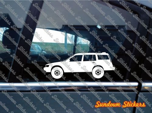 2x Lifted car outline stickers - for Toyota Corolla All Trac 4wd AE95 wagon T117