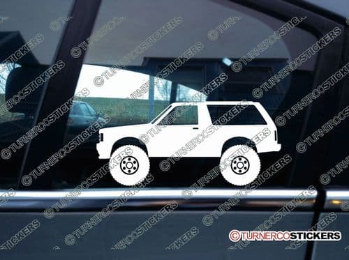 2x Lifted Chevrolet S10 Blazer (1982+) S-10 silhouette stickers