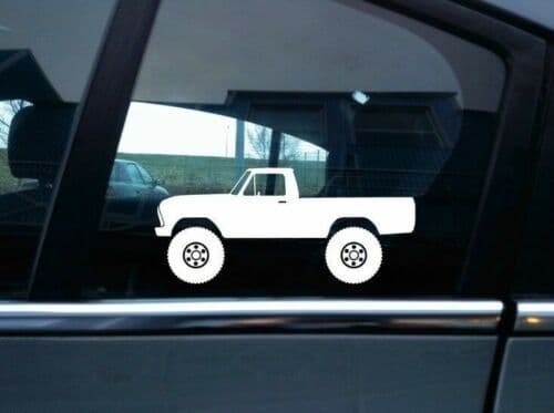 2x Lifted classic truck stickers - for Ford F100 (1973-1979) 6th gen pickup T53