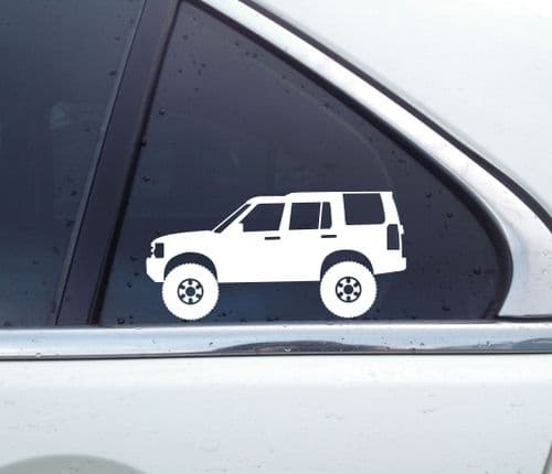 2x Lifted offroad 4x4 silhouette stickers for Land Rover Discovery 3 / LR 3