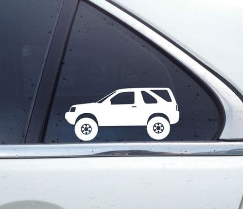 2X Lifted offroad 4x4 stickers for Land Rover Freelander 3-door 1st gen (v2) T78