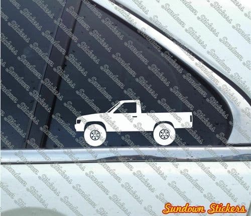 2X Lifted offroad 4x4 stickers for Toyota Hilux 2-door pickup N50 1988-1997 T122