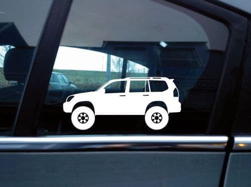 2X Lifted offroad 4x4 truck stickers - for Lexus GX 470 (2003–2009) 1st gen J120