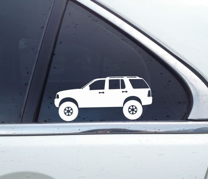 3rd Gen Sticker Windows 2X Lifted offroad truck sticker for Ford Explorer 3rd gen 2002-2005 T58