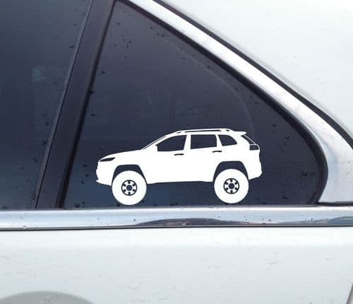 2X Lifted offroad truck stickers for Jeep Cherokee KL 2014-2018 pre-facelift T18