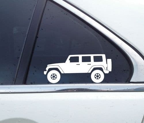 2X Lifted offroad truck stickers - for Jeep Wrangler 4-door JL 4th gen 2018-