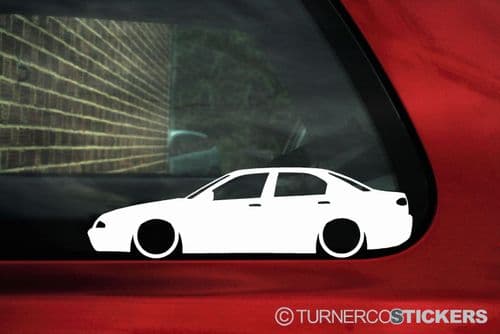 2x LOW Alfa Romeo 166 car outline stickers L1423