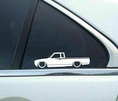 2X Low car outline JDM stickers - For Datsun 620 king cab classic pickup L1372