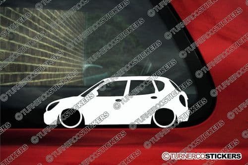 2x Low car outline stickers - Daihatsu Storia / Sirion GTvi