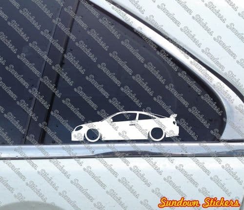 2X Low car outline stickers - for Chevrolet Cobalt SS Coupe L1524