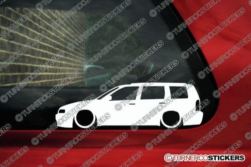 2x Low car outline stickers - for Volkswagen VW Polo mk3 estate 6kv variant