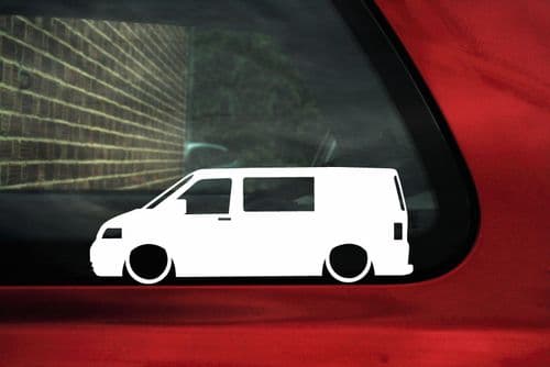 2x Low car outline stickers - for Volkswagen VW T5 KOMBI Transporter van