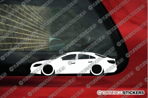 2x Low car outline stickers - for VW Passat CC (2008-2012)