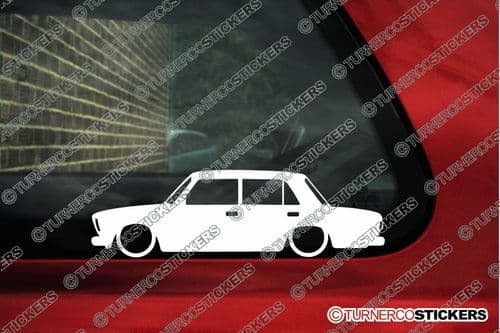 2x Low car outline stickers - Lada Riva sedan VAZ-2107