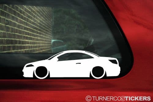 2x Low car outline stickers - Renault Megane cc coupe convertible (Mk2)