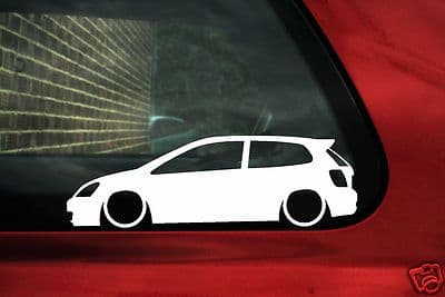 2x LOW Civic Type R outline stickers Decals For Honda Civic EP type R ...