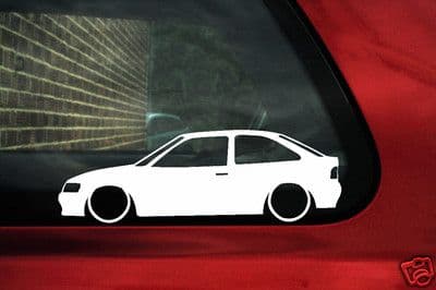 2x LOW ford Escort mk5 RS 2000 / Xr3i outline stickers
