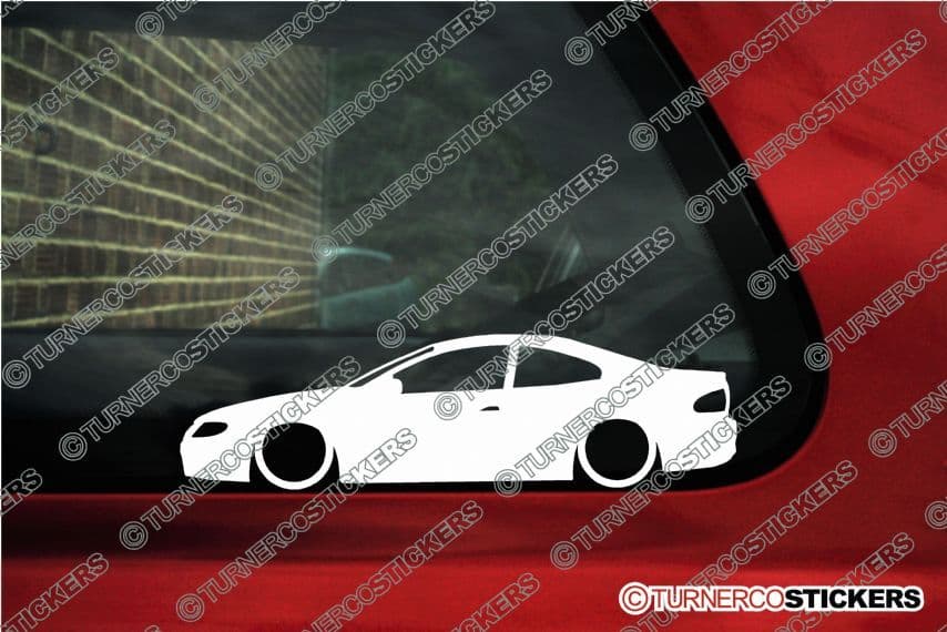 2x LOW Vauxhall Monaro V8 silhouette stickers Decals
