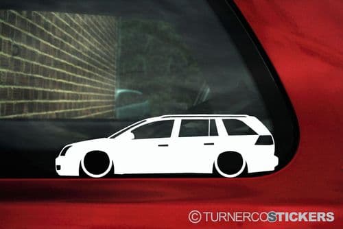 2x LOW Vauxhall / Opel Vectra C (2002-2005 ) pre-facelift estate Wagon silhouette stickers, Decals