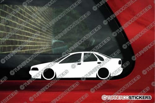 2x LOW Volvo S40 (1st gen) T4 Turbo lowered car outline, silhouette stickers