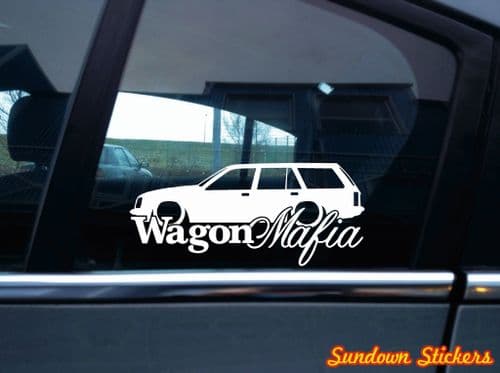2X Low Wagon Mafia car stickers v2 for Vauxhall Carlton Mk1 E1 1977-1982 classic