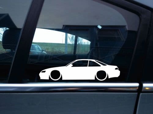 2X Lowered car JDM stickers -for Nissan 240 SX ,S14 Silvia No wing Kouki L1134