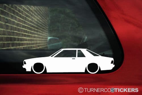 2X Lowered car JDM stickers - For Nissan Datsun Bluebird sss 910 2-Door L1121