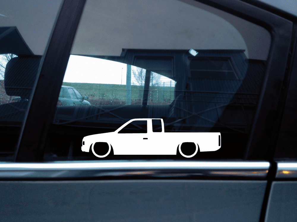 2X Lowered car JDM stickers For Nissan Hardbody king cab PickUp D21 L1123