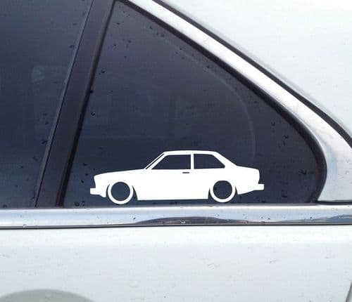 2X Lowered car outline JDM stickers - For Datsun B210 ,210 2-door sedan classic