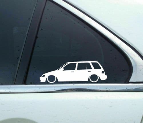 2X Lowered car outline JDM stickers - for Honda Civic Shuttle wagon wagovan L762