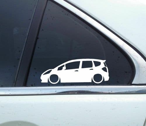 2X Lowered car outline JDM stickers - For Honda Fit /Jazz (gen 2 2007-2014) L872
