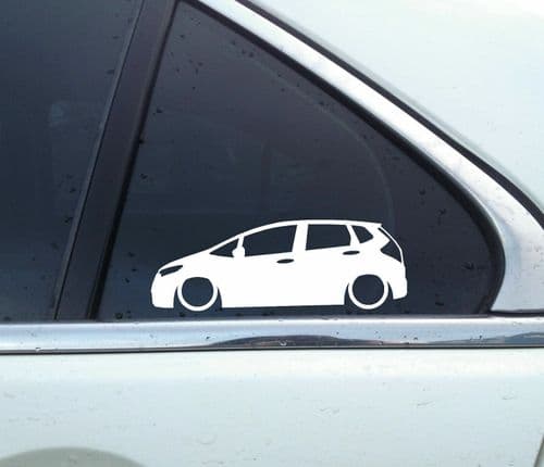 2X Lowered car outline JDM stickers - For Honda Fit / Jazz (Gen 3, 2014-2022) L873