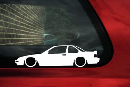 2x Lowered car outline JDM stickers for Honda Prelude Si BA3 3rd Gen Classic L911