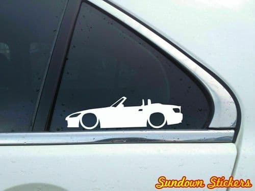 2X Lowered car outline JDM stickers - For Honda S2000 | L234