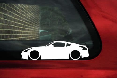 2X Lowered car outline JDM stickers - For Nissan 370Z / fairlady Z (Z34) L161