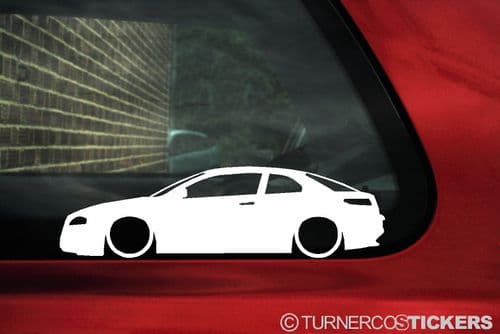 2X Lowered car outline stickers - for Alfa Romeo GT coupe 2003-2010 L1431