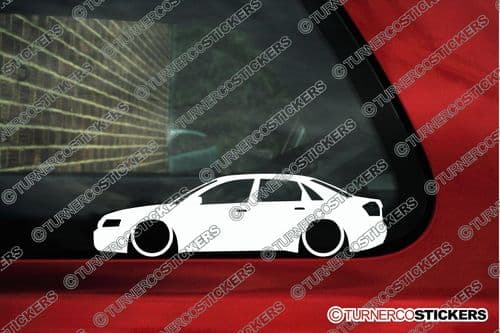 2x Lowered car outline stickers - for Audi A4 / S4 (B6) sedan VAG L351