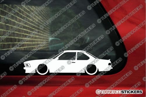 2x Car Silhouette sticker - BMW e24 6-series classic coupe 1976-1989 ...